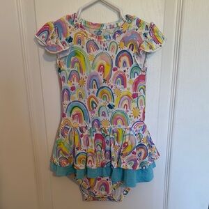 Birdie Bean bamboo Colorful Rainbow Baby Romper 18-24 months